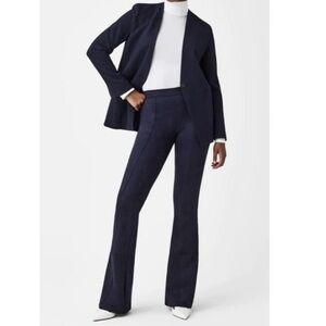 Spanx Faux Suede Flare Pants Classic Navy